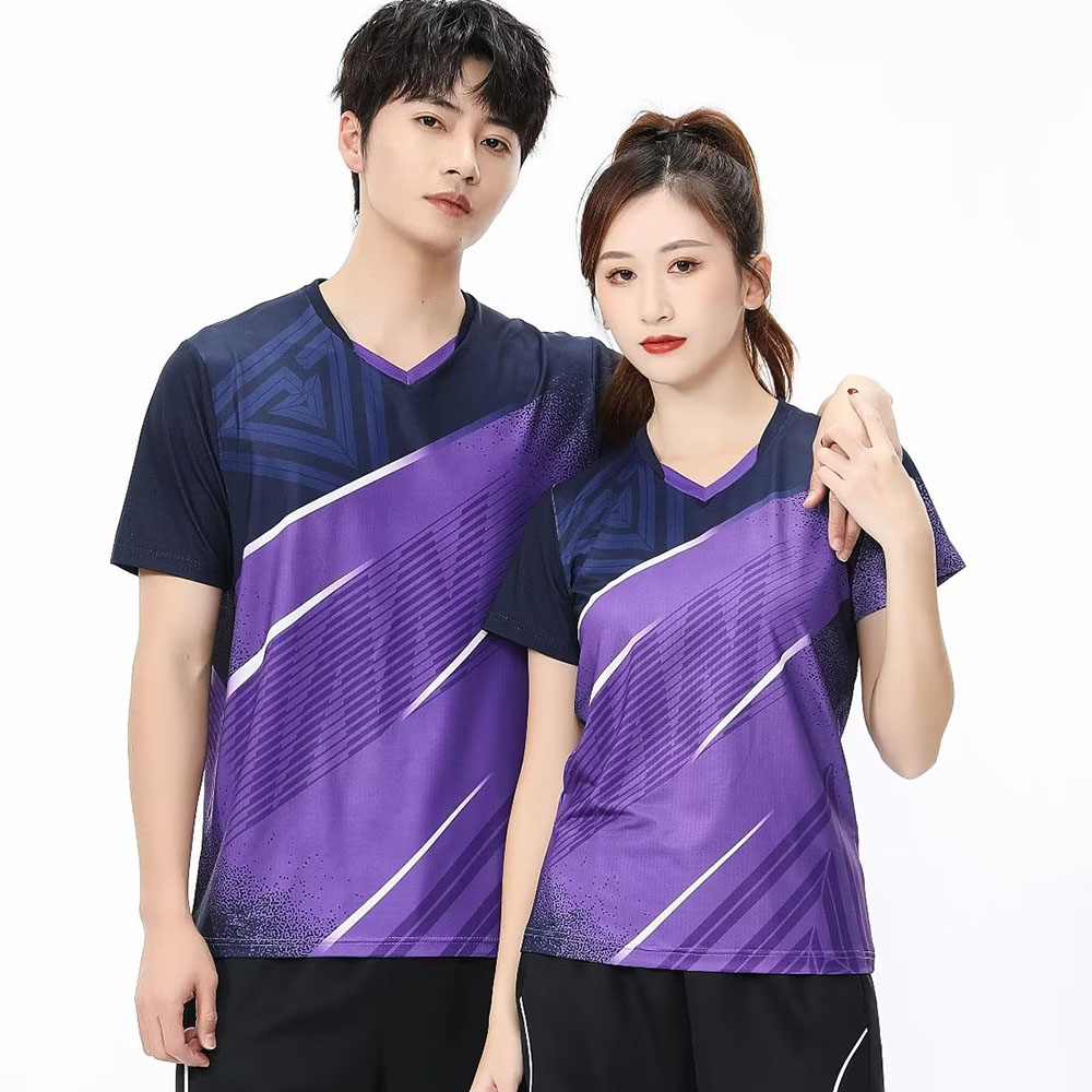 Table Tennis Jersey - Tops esportivos de manga curta masculino