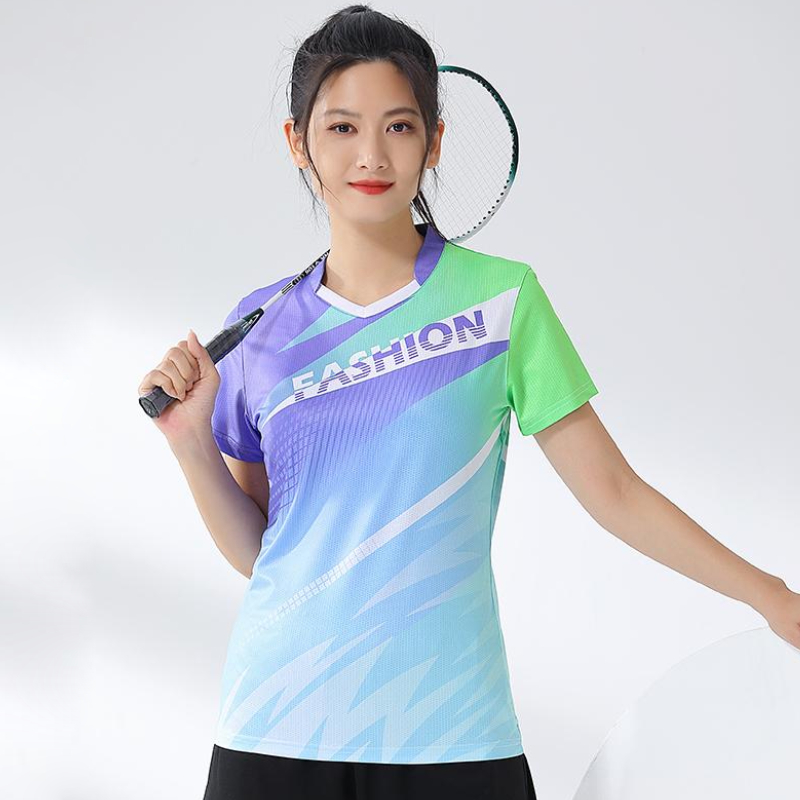 Table Tennis Jersey - Camisa Estampada Badminton Feminina, Roupa de