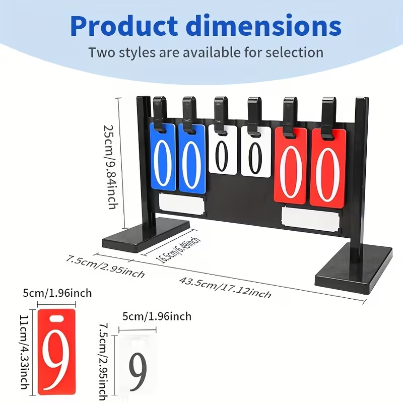 Placar manual portátil com 6 d - Table Tennis Dimension avaliação e preço