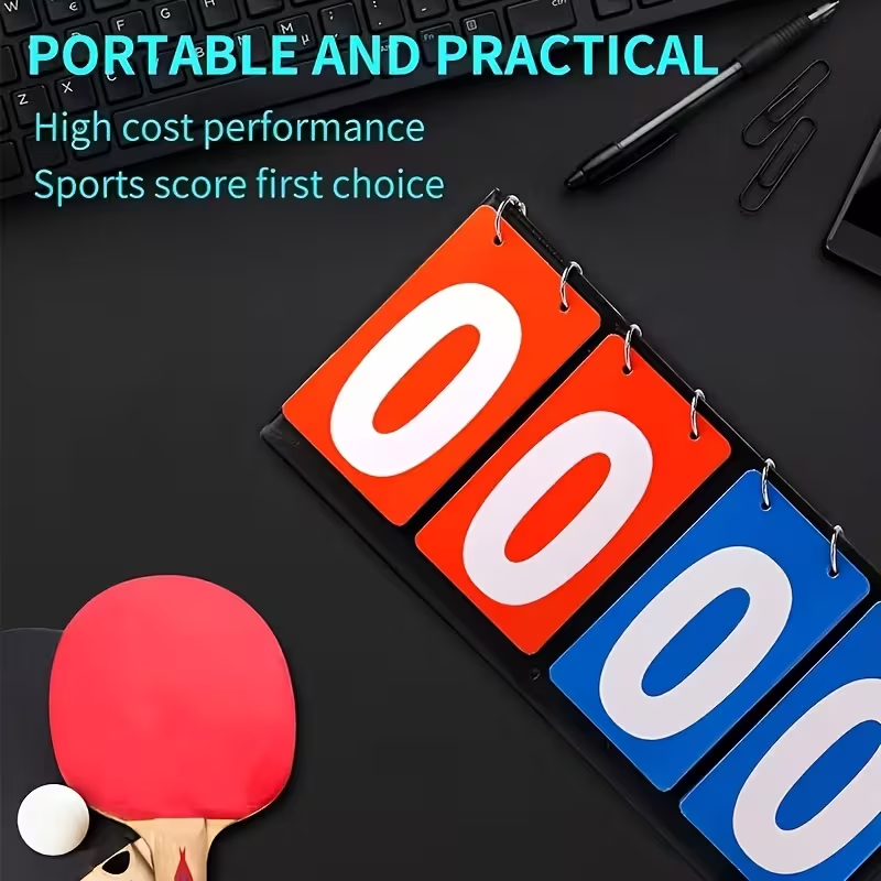 Placar manual portátil de 4 dí - Table Tennis Dimension avaliação e preço